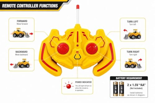 Image of Amitasha RC Excavator 2.4GHz Engineering Vehicle Remote Control Excavator Truck Construction Toy, All‑Terrain 360 Spin Rotation, Long Playtime & Range, Birthday Gift for Ages 3+