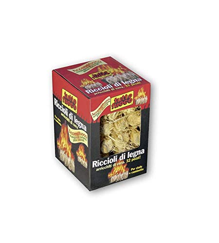 Tutto Fuoco TUTTO Riccioli accendifuoco Prodotti chimici Camino 32 Pezzi Formato Busta, Multicolore, Unica