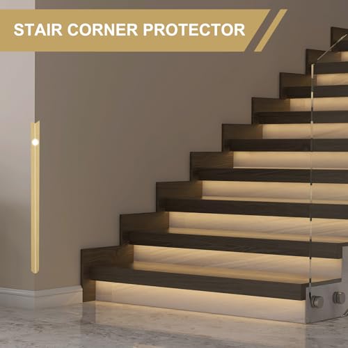 Image of Wall Corner Protector, 1-3 /8 Inch (W) x 59 Inch (L) Aluminium Alloy Corner Guards for Walls Edge Protection,Prevent Getting Scratched from Pets