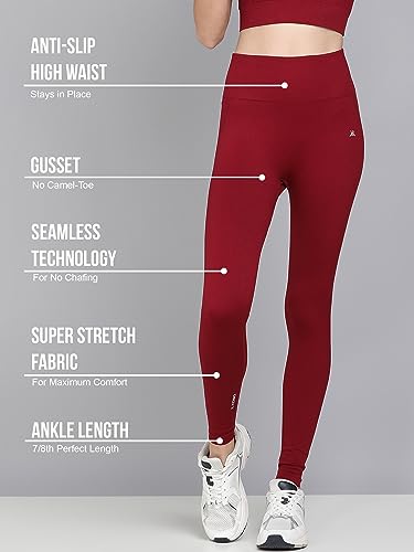 Image of Kobo Active Wear for Women Gym | High Waist | Ankle Length | Squat-Proof | Workout Tights for Women | Leggings for Gym | Yoga Pant (Imported)