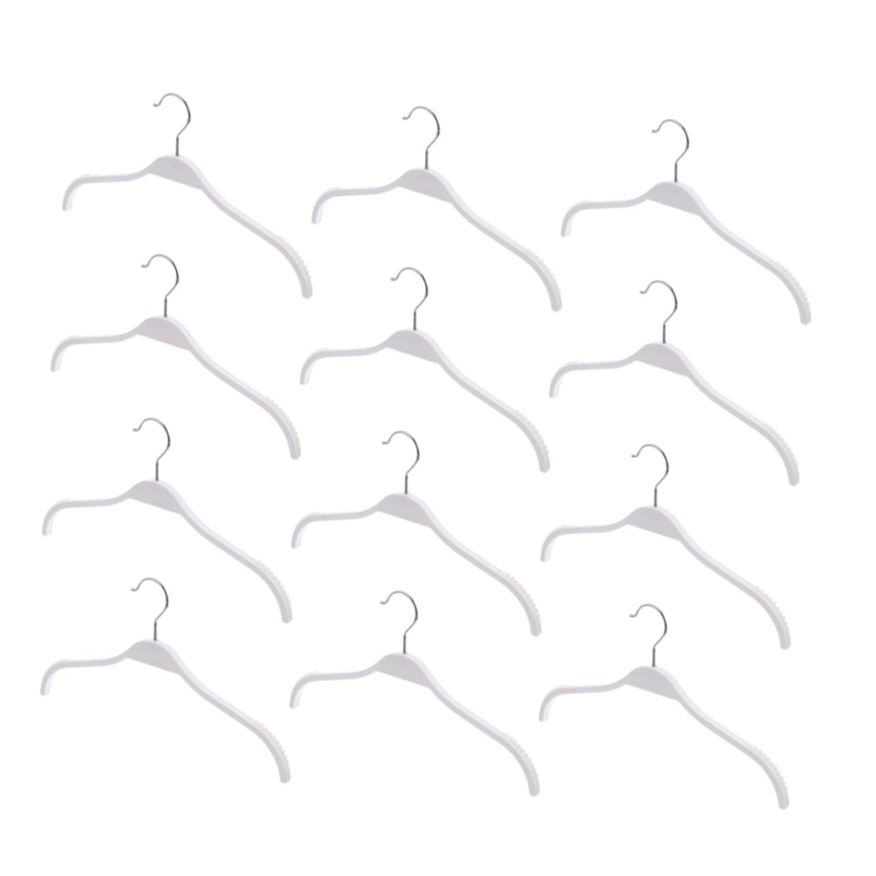 12pezzi Grucce Antiscivolo Plastica Resistente Per Vestiti Appendini Multifunzionali Per Pantaloni e Gonne Design Innovativo Per Evitare Cadute Per Armadi e Organizzazione Casa