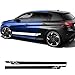 YKANZS Car Styling Porta Gonna Laterale Adesivi Corpo Strisce Lunghe Decor Vinile Pellicola Decalcomanie, per Peugeot 308 CC GTI SW Accessori Auto