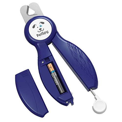 Newest Dog Nail Clippers With Led Guide Light, Professional Claw Care Pet Nail Clipper & Trimmer With Nail File, Razor Sharp Blades, Home Grooming Tool Kit For Animals (Dark Blue) #TOP3