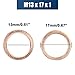 X AUTOHAUX M13 x 17mm x 1mm Copper Flat Washers Car Engine Sealing Gaskets Rings 50pcs