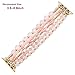 Greaciary Pearl Bracelet Compatible with 40mm Apple Watch band 38mm Series 6 5 Women,Fashion Handmade Elastic Stretch Cute Beaded Strap Replacement (Lignt Pink, 42mm/44mm Medium)
