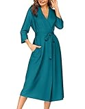 Tissu: la robe de chambre est composée à 95 % de polyester et à 5 % d'élasthanne, très confortable et légère, pour que vous puissiez passer une bonne nuit et une belle vie quotidienne.
