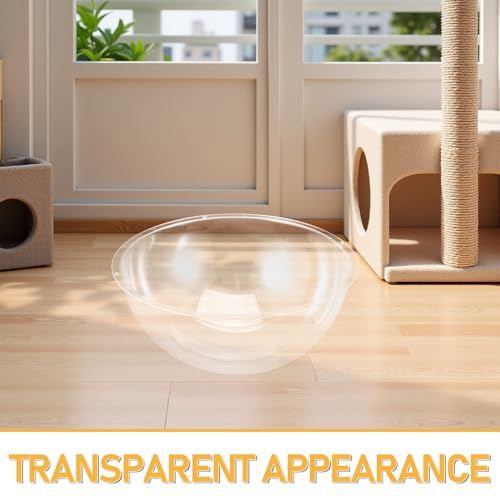 Perchoir pour chat capsule spatiale acrylique dôme transparent suspendu