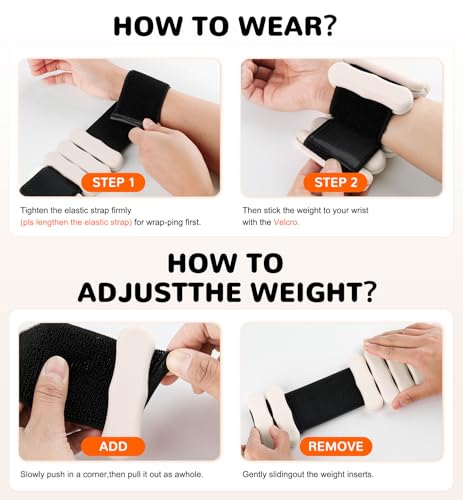 Image of Ankle & Wrist Weights for Women Men, Set of 2, 1 lb /2 lb Each | Adjustable Arm & Leg Weights, Soft Silicone Weighted Bracelet For Pilates Yoga Dance Walking Running Swimming Weight Loss