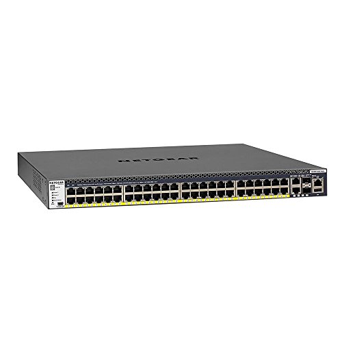 Image of Netgear M4300-52G-PoE+ 48x1G PoE+ 2x10GBASE-T 2xSFP+ Stackable Switch 550W PSU (GSM4352PA-100NES)