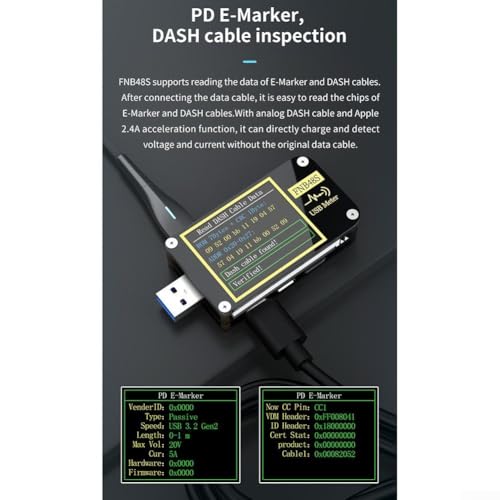Monitor de alimentación FNB48S USB 4-24V 6.5A con registro de datos en Wh 3