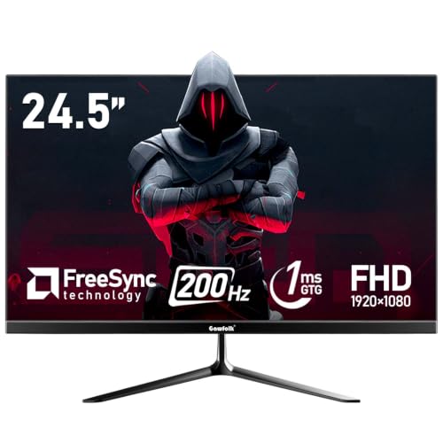 Gawfolk 24.5 Inch PC 200Hz Gaming Monitor, FHD 1080p Screen,1ms Without Bezel, freesync, 99% sRGB...