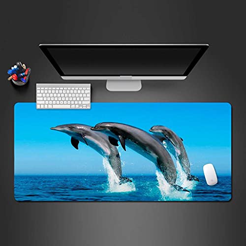 Tapis de souris gamer XXL 1000x500 mm grand tapis de souris gaming bleu et noir