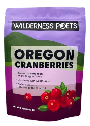 Wilderness Poets, Oregon Cranberries (Sweetened with Apples) - Dried Cranberries Infused with Unsweetened Apple Juice - 2 Pound (32 Ounce)