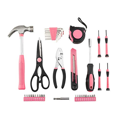 Kit de herramientas combinado 39 piezas negro y rosa miniatura 3