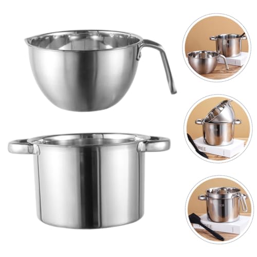 SHOWERORO 1 Conjunto De Pote De Derretimento De Chocolate Manteiga Caldeira Dupla Cozimento Pote De