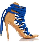 Haute Pink Signature Collection Ariella Women Blue Gladiator High Heels Sandal - Elegant & Comfor...