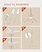CASAMAYA Clothes Drying Rack Foldable, 74.8 inch 2 Tier Laundry Drying Rack with Rotating Clothes Rail for 54 Pieces of Clothes, Space Saving, Indoor, Stainless Steel, White and Silver CDR002W01
