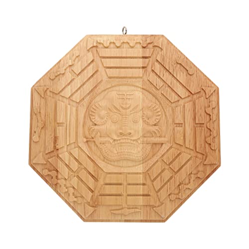 FOMIYES 1pc Creative Feng Shui Pendant Wooden Bagua Mirror Wall Art Decoration for Home Unique Exorcism and Feng Shui Ornament Easy to Display and Care