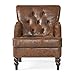 Christopher Knight Home Malone Tufted Club Chair, Brown 28D x 29.5W x 33.5H Inch