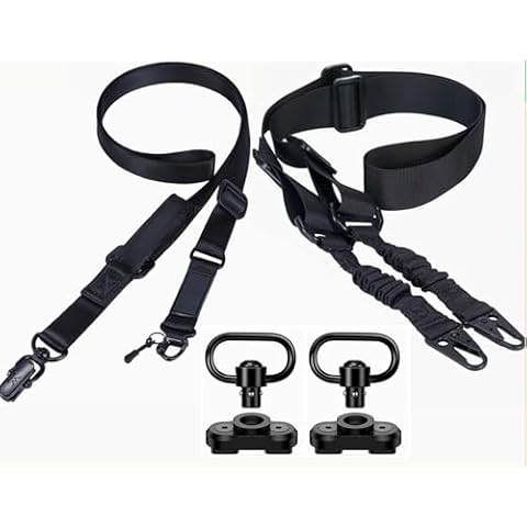 4 Pack Two Point Quick Adjust Slings and QD Sling Mounts with M loc System for Outdoor Cover