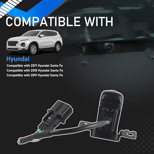Image of Rear View Backup Camera Parking Aid Camera Compatible with 2017-2019 Hyundai Santa Fe Replaces 95760-B8650 95760B8650 95760-B8640 95760B8640 95760-B8641 95760B8641