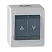Produktbild ALING-CONEL | All-in-One Aufputz Jalousientaster | Rolladenschalter - Grau / Anthrazit | 10AX/250V~ / IP 44 | Serie: Power Line | Art.-Nr. PL003-257.1A