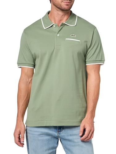 Lacoste Men's Classic Fit Pocket Accent L.12.12 Polo Shirt, Thyme/Flour, 4X-Large