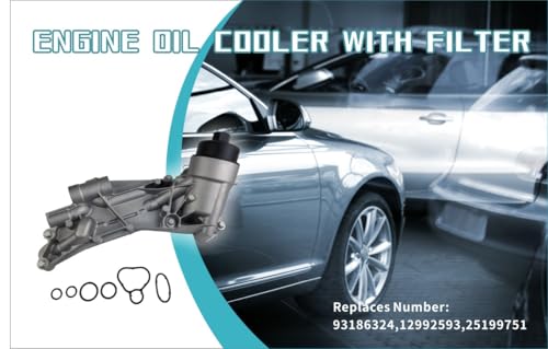 93186324 Upgrade Aluminum engine oil cooler with gasket Suitable for 1.8L Chevy Aveo Chevy Cruze Chevy Sonic Chevy Trax 1.8L Suitable for Pontiac G3 Suitable for Saturn XR replace55353323 by Umipange - Image 3