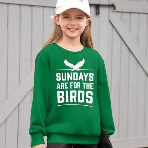 Image of Boys Girls Football Sweatshirt Vintage Bird Graphic Pullover Tops 5-14Y
