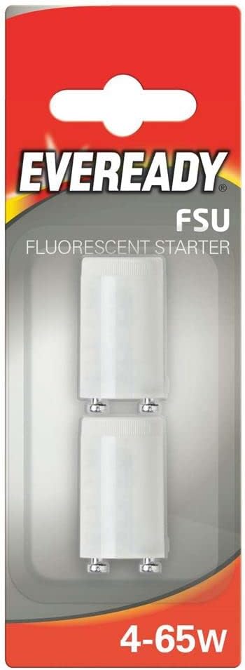 Eveready Fluorescent Tube Light Starter 4-65W single Pack, Cool White, 350 Lumens, 65W, 1 Count