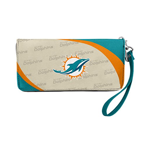 Littlearth NFL Miami Dolphins Curve Zip Organizer, Team Color, 8" x 4" x 1" by Littlearth - Used condition - US$11.53