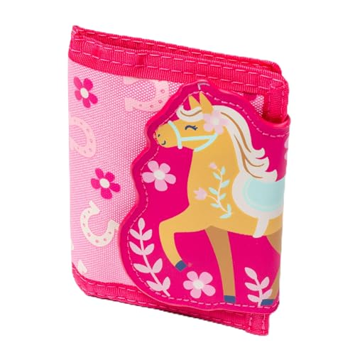 Image of Stephen Joseph, Kids Wallet, Tri-Fold Bi-Fold Wallet for Boys & Girls with Zipper Coin Pocket, Durable Polyester Small Wallet for Kids, Cute Designs for School & Travel, Horse