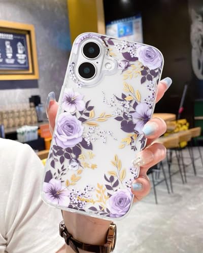Coque iPhone 16 fleur de hibiscus violette SCORPIFY antichoc - 3