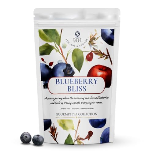 See full amazon price history chart for SOL Blueberry Bliss - Rooibos & Rosehip Tea With Blueberry, Apple & Blue Cornflower | Berry Tea | Caffeine-Free Rich in Antioxidants | 50 Grams Loose Leaf | By SOL - Reinvent & Restore SOL Blueberry Bliss - Rooibos & Rosehip Tea With Blueberry, Apple & Blue Cornflower | Berry Tea | Caffeine-Free Rich in Antioxidants | 50 Grams Loose Leaf | By SOL - Reinvent & Restore (B0D8KXZN1N) Amazon Price History, Amazon Price Tracker