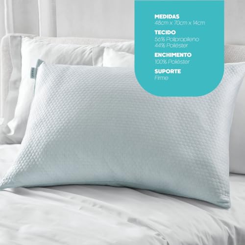 Travesseiro Gelatto Altenburg Toque Gelado Extra Macio Firme Antialérgico 48x70cm