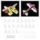 VGEBY 20 Stück Steuerhörner und Gabelkopf Kit 1 Mm / 0.04 Zoll 4 Loch Steuerhörner für RC Flugzeuge Elektroflugzeuge Schaumstoff Starrflügelflugzeuge