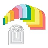 Lapoo Cutting Die for Scrapbooking, 3D Backgrounds Frame New Cutting Dies DIY Album Card Making Decor Paper Craft Metal Die Cuts Party Decorations (Arch Frame 5.6 x 4.4 in)