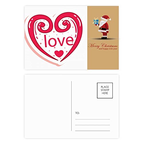 Cartes postales de Saint-Valentin cœur rose en papier premium texturé