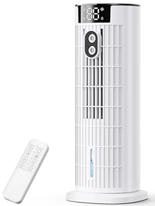 Mobile Klimaanlage,Luftkühler mit Wasserkühlung 4-in-1 Mobiles Kühlgerät Tragbarer,Leise,2-12Timer 90°Oszillation, 4 Stufen, Air Cooler für Zuhause und Büro. (Weiß)