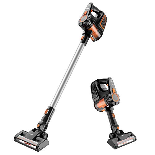 SUAOKI 2-in-1 Cordless Vacuum Cleaner, Upright Stick and Handheld Vacuum Lightweight Bagless with Rechargeable Battery, 7.5KPa High Suction for Home, Carpet, Car, Hard Floor