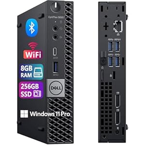 Dell Mini computadora de escritorio Optiplex 5060, Win 11 Pro, Core i5-8500T 2.1GHz-3.5GHz, 8 GB de RAM, 256 GB SSD, teclado, mouse, USB WiFi+BT, Windows 11 Pro 64 bits, multiidioma (renovado)