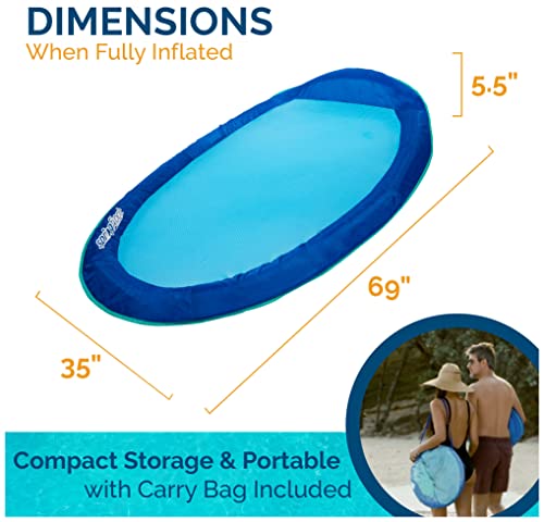 Swimways Spring Float Original Pool Lounge Chair With Hyper-Flate Valve, Blue #TOP5
