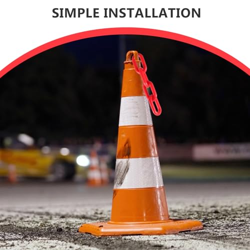 LOLIPPYY Lot De 4 Liens De Chaîne De Sécurité Anneau Pour Chaîne Sécurité Connecteur De En Plastique Pour Cône De Signalisation Barrières De Parking Et Chantier – vue 7