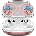 Hupoaf Wireless Headphones Sport, 2026 Bluetooth 5.4 Earbuds Deep Bass Hi-Fi Stereo Ear Buds, 4 ENC Noise Cancelling Mic Earphones with Earhooks, 50+Hrs USB-C IP-X7 Waterproof for Running Gym Workout