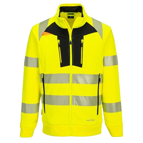 Vêtement de travail Portwest DX4 gilet jaune et noir pour les chantiers