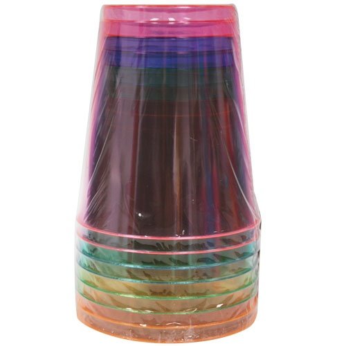 Tiger Chef 80-Piece Neon Assorted Glow Party Supplies Includes Neon Assorted Colors Hard Plastic Plates, Cups And Cutlery In Neon Pink, Blue, Green And Orange (Service For 16) #TOP3