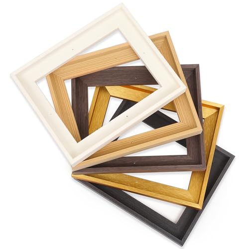 CANFRAVAS 11x14 Solid Wood Canvas Floater Frame Wood Floating Frames Floater Frame for 0.6-0.8 Deep Canvas Paintings (11x14 Gold)