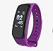 LLOOMMB Pulsera Inteligente Smart Band Blood Pressure Fitness Tracker Heart Rate Monitor Pulsera Inteligente Black Men Watch For Sport Climbing   Purple