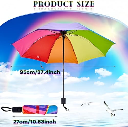 Image of Magic Umbrella Windproof and Rainproof Umbrella with Bloom After Rain Pattern 3 Fold Anti UV Protection Folding Umbrella for Rain, Sun 2 Persons Adult Kids & Women