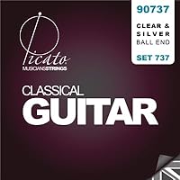 Ball-End Classical Guitar Strings Normal Tension, Ball end Nylon Trebles and Silver-plate Basses Picato use only the finest materials and you can almost hear the five decades worth of craft and experience that have gone in to perfecting the Picato st...
